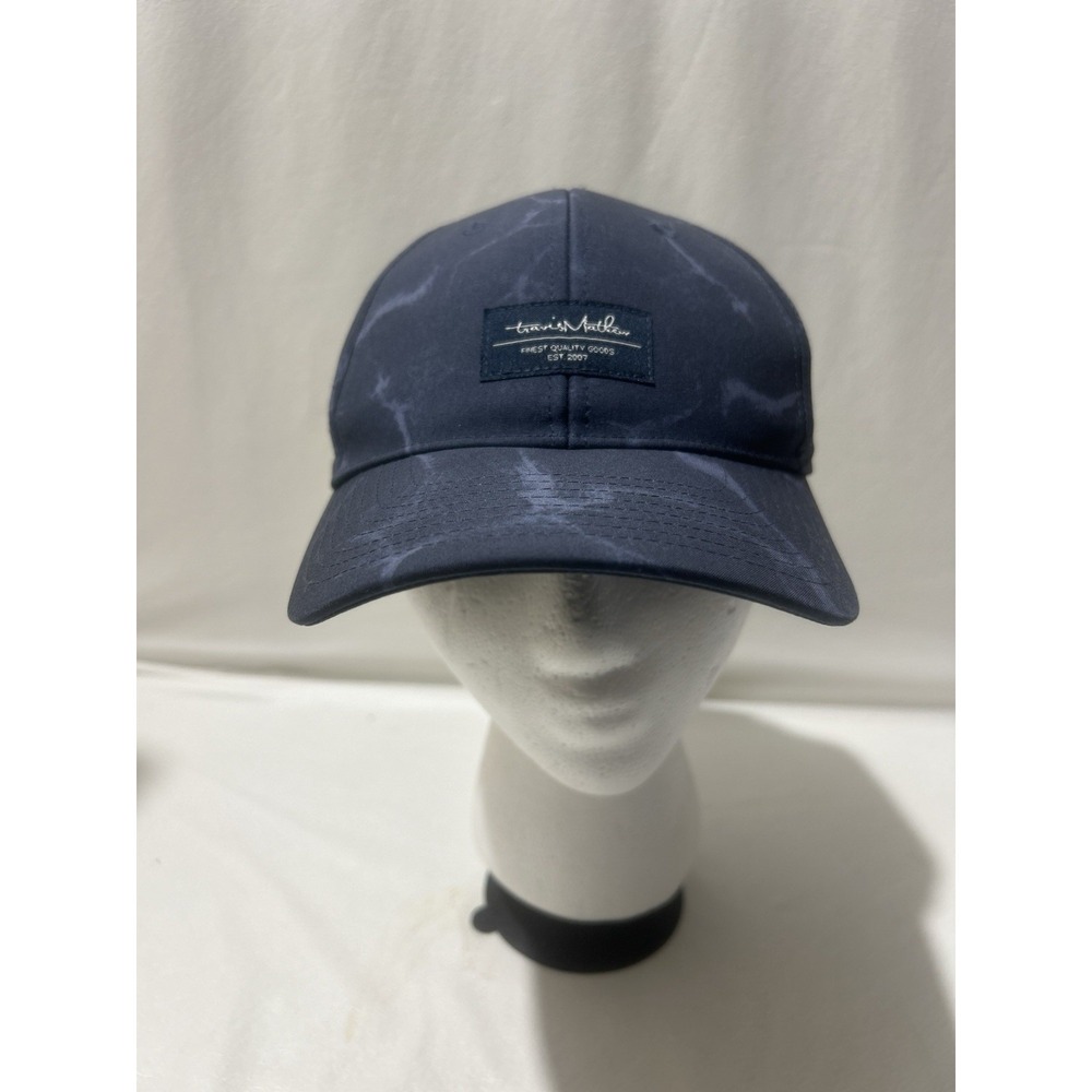 Travis Matthew Golf Adjustable Snapback Hat Cap Patch Blue All‎ Over Graphic